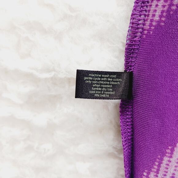 Blouse Size XL Purple Floral Whimsycore Y2K Soft Girl Alt Cottagecore Workwear - Picture 7 of 10